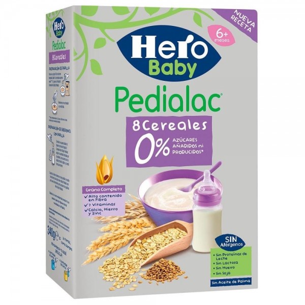 pedialac papilla 8 cereales hero baby 340 g
