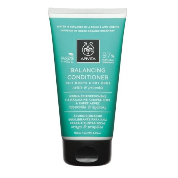 apivita acondicionador equilibrante raiz grasa y puntas secas 150 ml